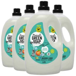Clearance 4x Marcel's Green Soap Vloeibaar Wasmiddel Perzik & Jasmijn 69 Wasbeurten 3 liter Wasverzachter