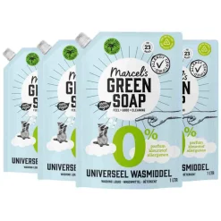 Best 4x Marcel's Green Soap Wasmiddel Universeel 0% Navulling 1000 ml Wasmiddel