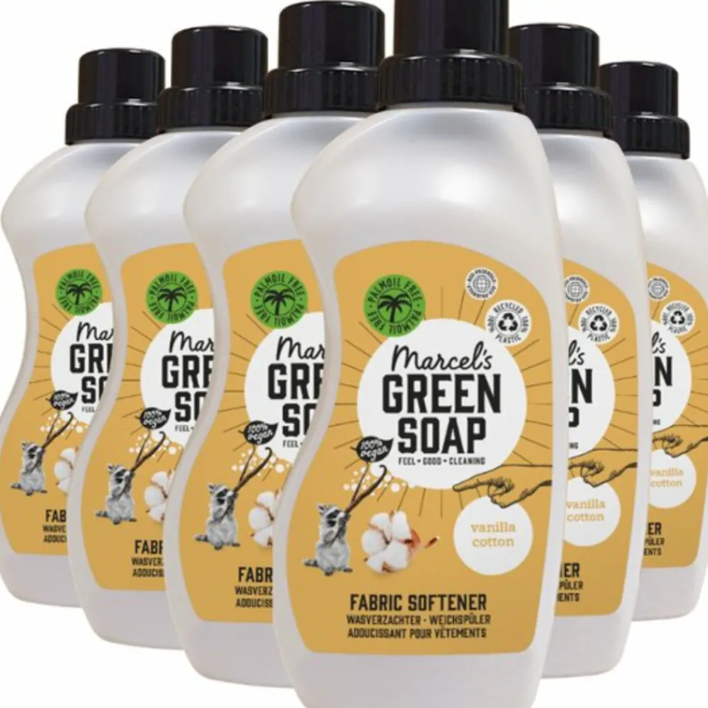 6x Marcel's Green Soap Wasverzachter Katoen & Vanilla 30 Wasbeurten 750 ml^Marcels Green Soap Outlet