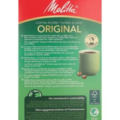 Koffie<Melitta 9x Filters 1x4 Bruin 80 stuks
