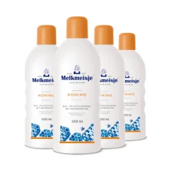 4x Bad en Douche Crème Honing 1000 ml^Melkmeisje Sale