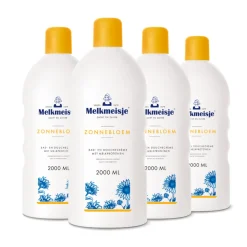 Sale 4x Bad en Douche Crème Zonnebloem en Melk 2000 ml Bad & Douche