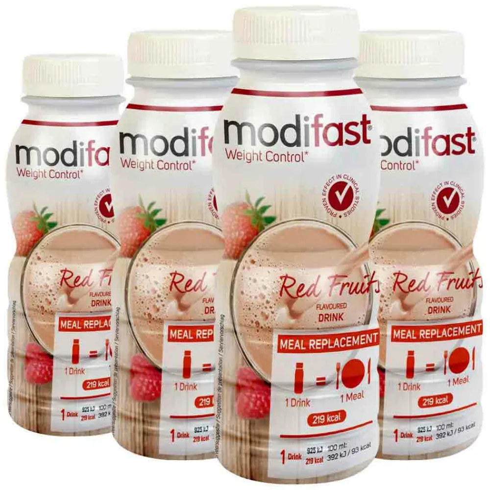 4x Drink Rood Fruit 236 ml^Modifast Clearance