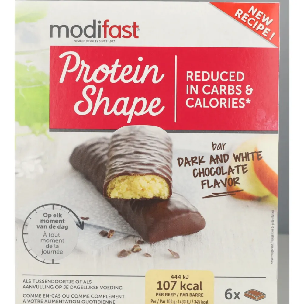 Snacks & Tussendoortjes<Modifast 3x Protein Shape Reep Pure & Witte Chocolade 6 x 31 gr