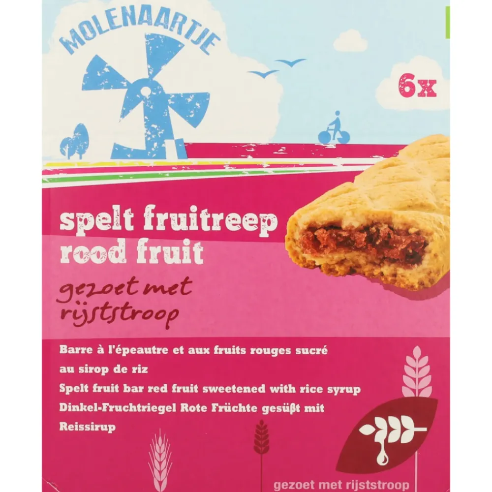 6x Fruit Rode Vruchten Eko 180 gr^Molenaartje