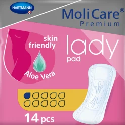 4x Premium Lady Pad 1 Druppel 181 ml Absorptie 14 stuks^Molicare Online