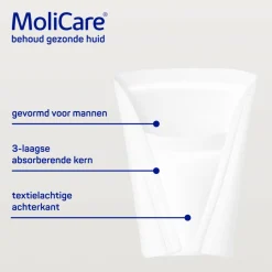 Incontinentie<Molicare 4x Premium Men Pad 2 Druppels 330 ml Absorptie 14 stuks