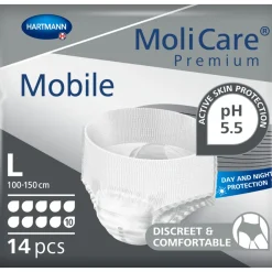 Hot 4x Premium Mobile 10 Druppels Large 2613 ml Absorptie 14 stuks Incontinentie