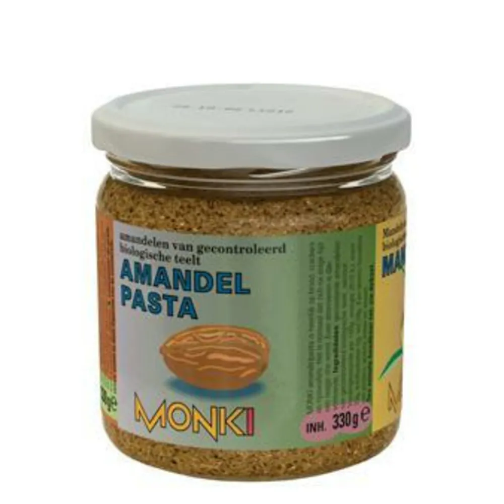 Beleg<Monki 6x Amandelpasta met Zout Bio 330 gr