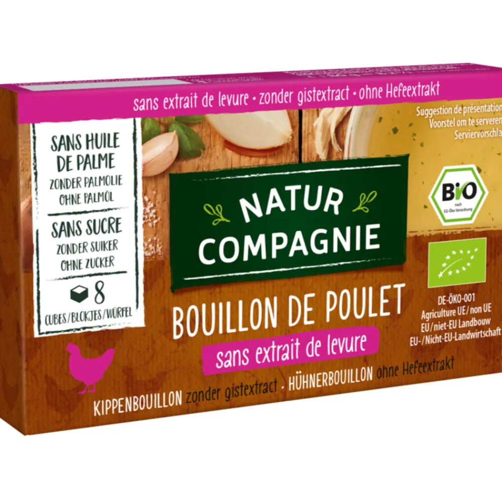 Soepen & Sauzen|Glutenvrij<Natur Compagnie 12x Kippenbouillon Glutenvrij Bio 8 stuks