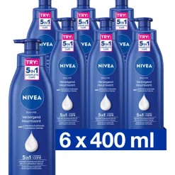 6x Bodymilk Verzorgend met pomp 400 ml^NIVEA Sale