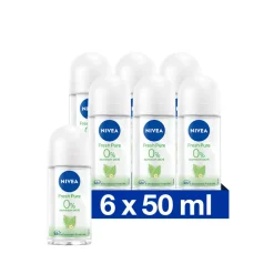 6x Deodorant Roller Pure & Natural Jasmine 50 ml^NIVEA Best