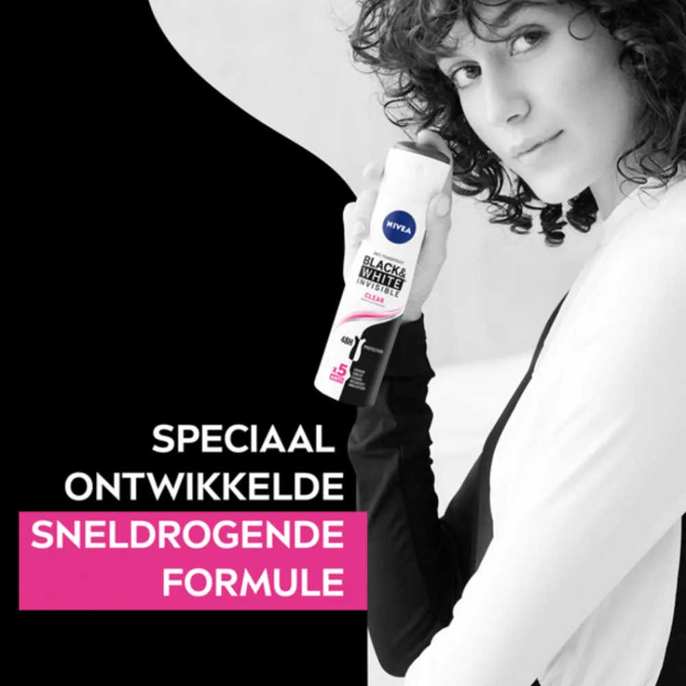 Deodorant<NIVEA 6x Deodorant Spray Invisible For Black & White Clear 150 ml