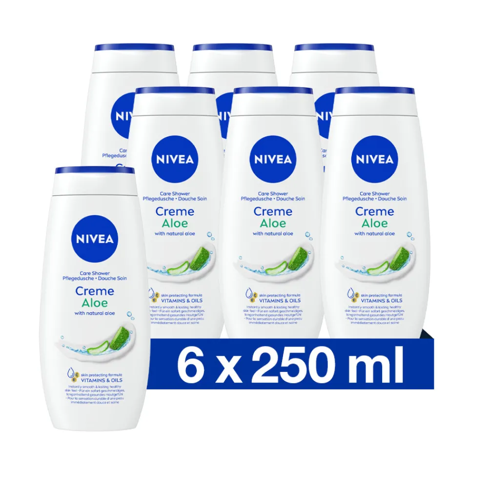 Bad & Douche<NIVEA 6x Douchecrème Aloë 250 ml