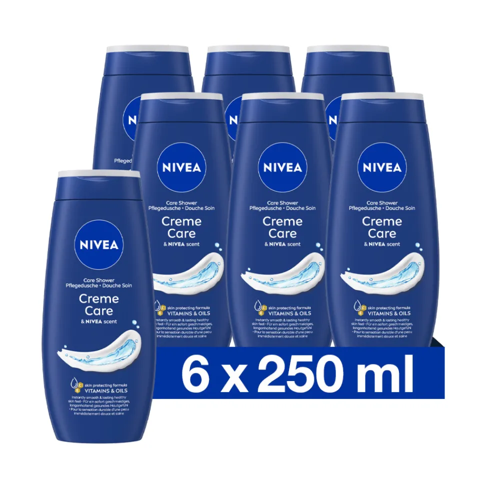 6x Douchecrème Care 250 ml^NIVEA Best