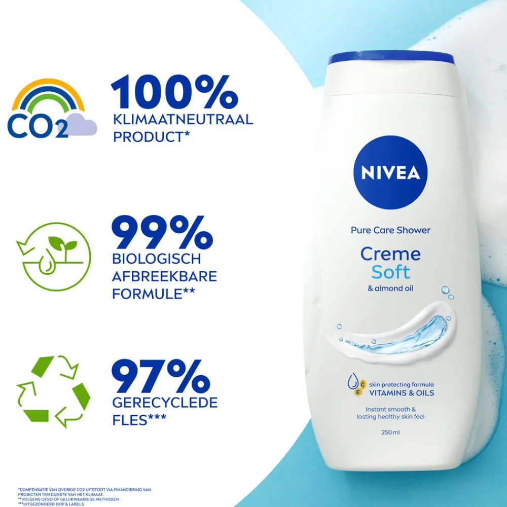 6x Douchecrème Soft 250 ml Bad & Douche