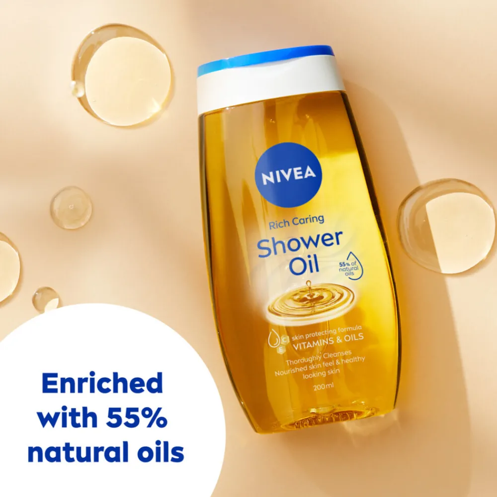 Bad & Douche<NIVEA 6x Doucheolie Rich Caring 200 ml