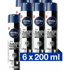 Online 6x Deodorant Spray Invisible for Black & White 200 ml Deodorant