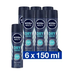 Deodorant<NIVEA Men 6x Deodorant Spray Dry Fresh 150 ml