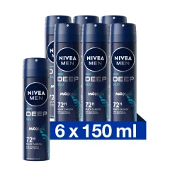 6x Deospray Deep Beat 150 ml^NIVEA Men Sale
