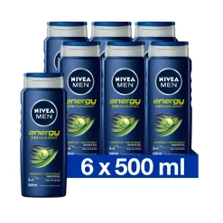Bad & Douche<NIVEA Men 6x Douchegel Energy 500 ml