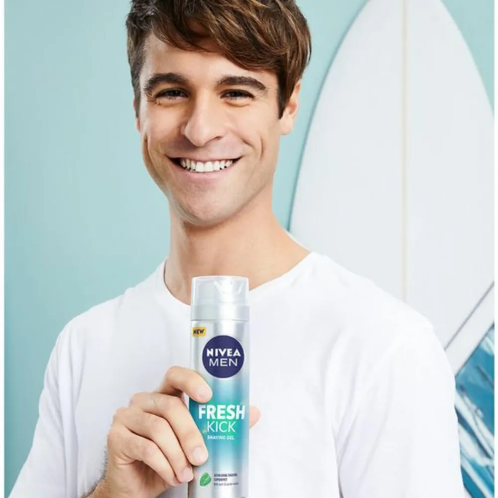 Scheren & Ontharen<NIVEA Men 6x Scheergel Fresh Kick 200 ml