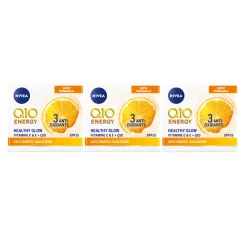 3x Q10 Dagcrème Energy SPF 15 50 ml^NIVEA Outlet