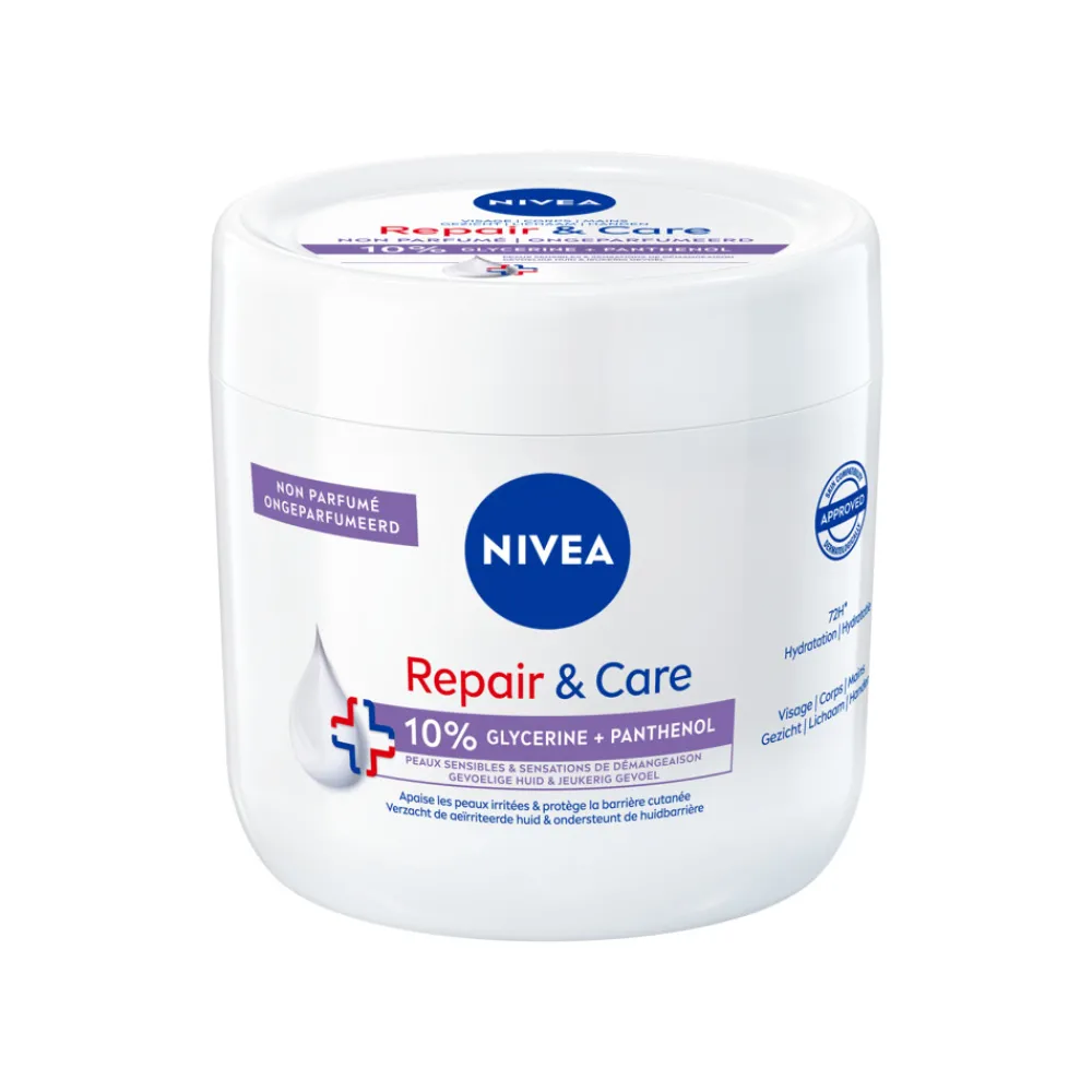 Huidverzorging<NIVEA 6x Repair & Care Bodycrème Sensitive 400 ml