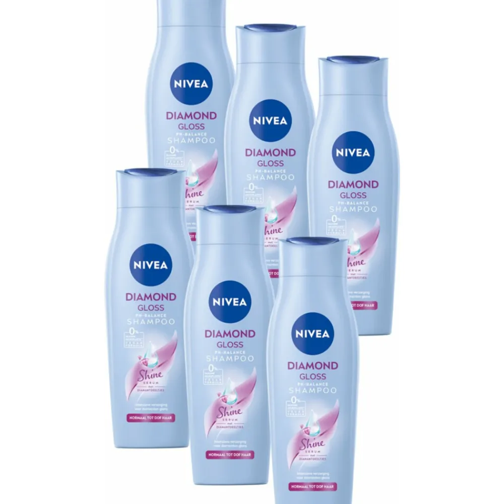 6x Shampoo Diamond Gloss Care 250 ml^NIVEA Clearance