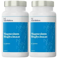 2x Magnesium Bisglycinaat 60 tabletten^Nutribites Outlet