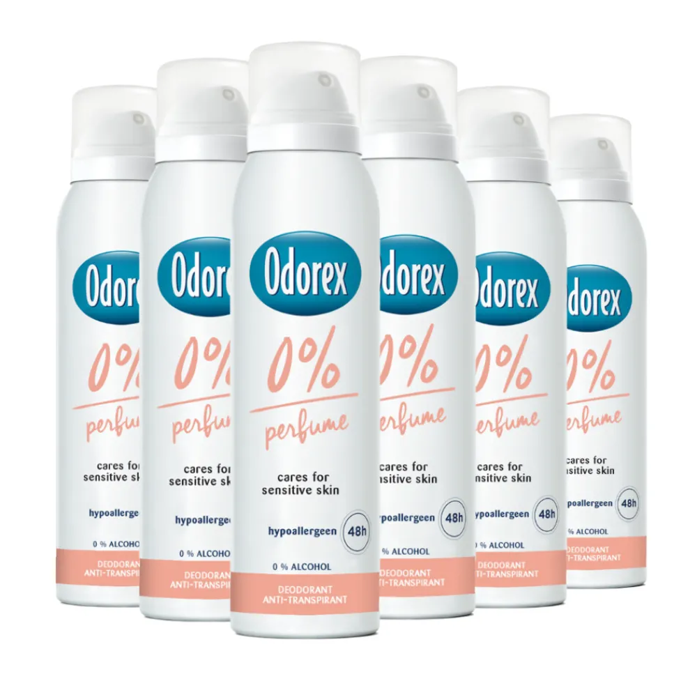 Outlet 6x Deodorant Spray 0% 150 ml Deodorant