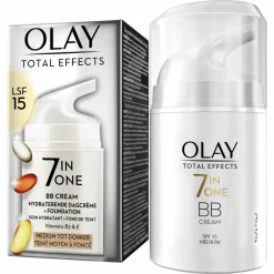 4x Total Effects 7-in-1 BB Cream SPF 15 Medium tot Donker 50 ml^Olay Hot