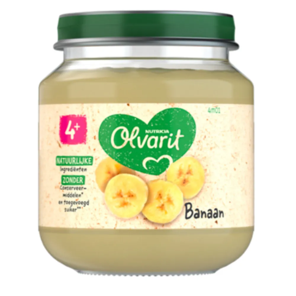 Clearance 6x 1e Fruithapje 4m Banaan 125 gr Baby & Peutervoeding