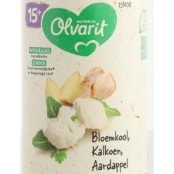 6x Maaltijd 15m Bloemkool Kalkoen Aardappel 250 gr^Olvarit Discount