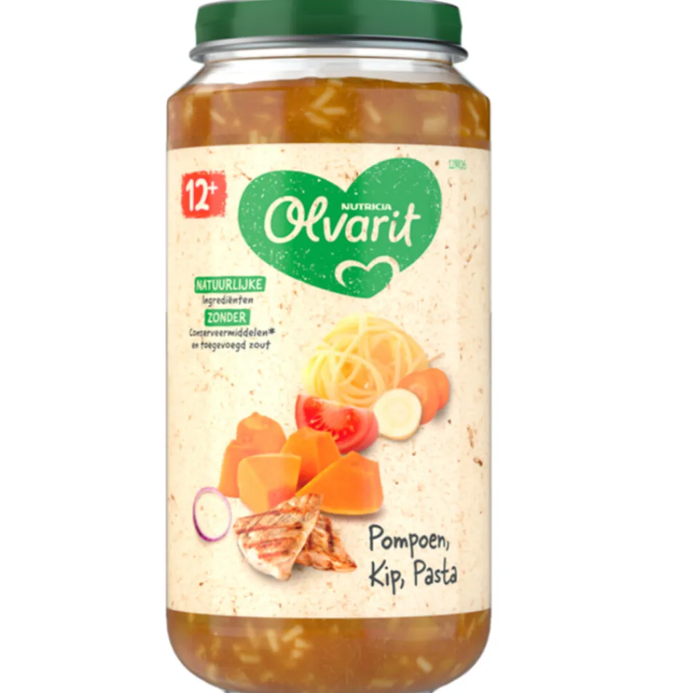 Baby & Peutervoeding<Olvarit 6x Maaltijd 12m Pompoen Kip Pasta 250 gr