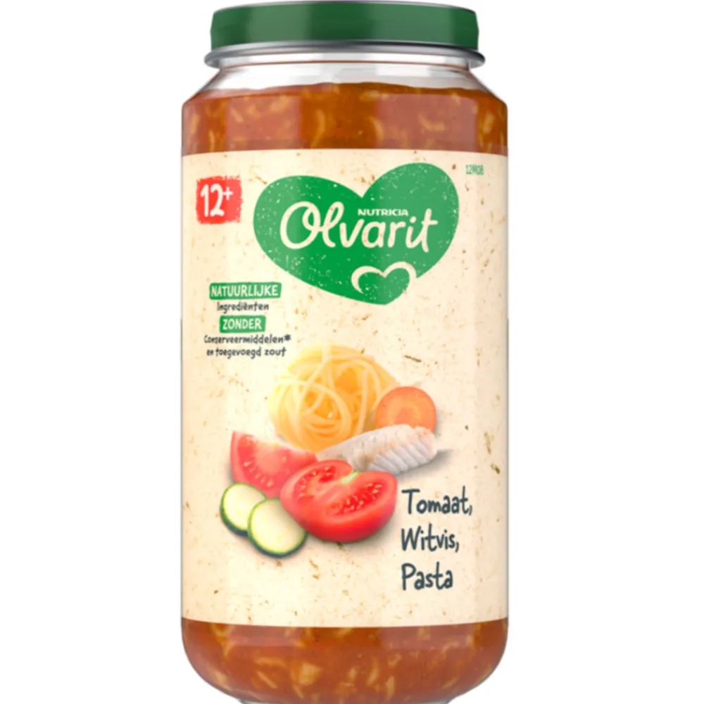 Baby & Peutervoeding<Olvarit 6x Maaltijd 12+m Tomaat Witvis Pasta 250 gr