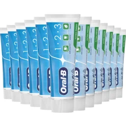 12x Tandpasta 1-2-3 Frisse mint 75 ml^Oral-B Online