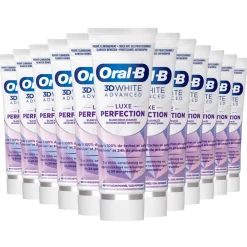 Spoelen & Poetsen<Oral-B 12x Tandpasta 3DWhite Advanced Luxe Perfection 75 ml