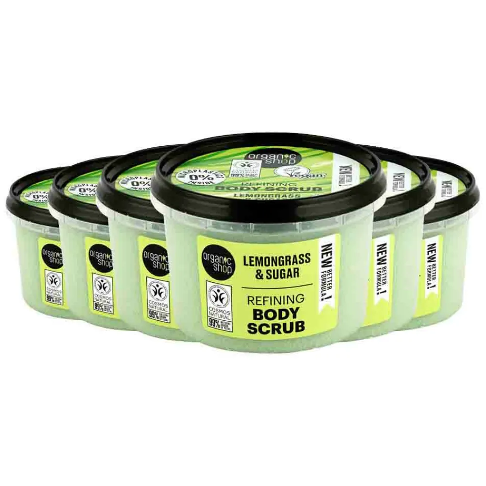 Bad & Douche<Organic Shop 6x Body Scrub Lemongrass 250 ml