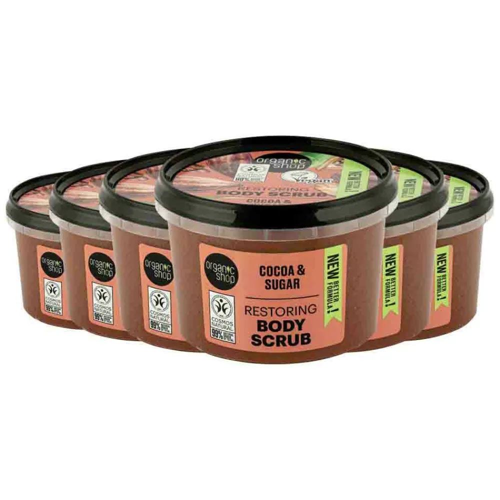 Bad & Douche<Organic Shop 6x Body Scrub Cocoa 250 ml