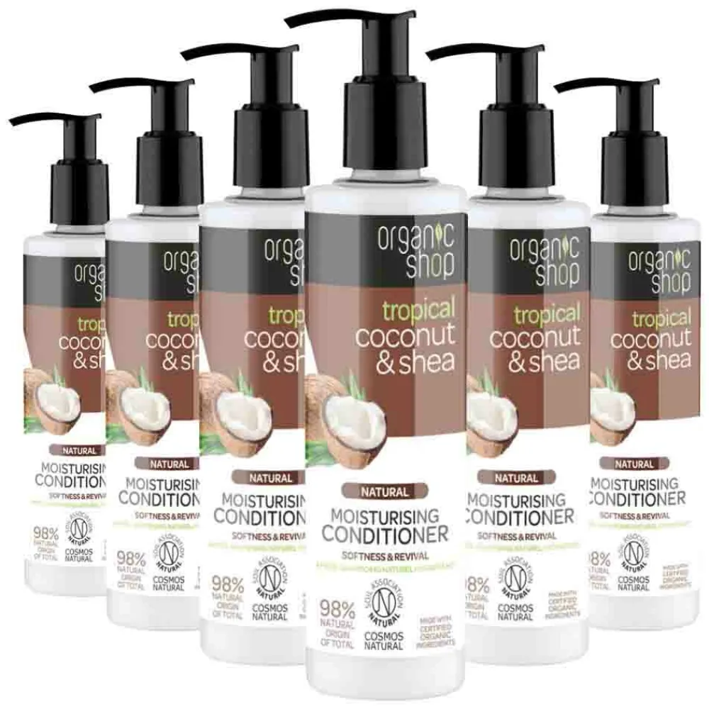 6x Coconut & Shea Conditioner 280 ml^Organic Shop Hot