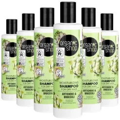 Shampoo<Organic Shop 6x Shampoo Artichoke and Broccoli 280 ml