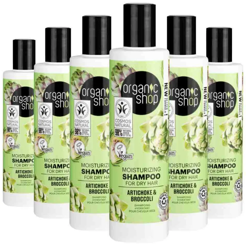Shampoo<Organic Shop 6x Shampoo Artichoke and Broccoli 280 ml