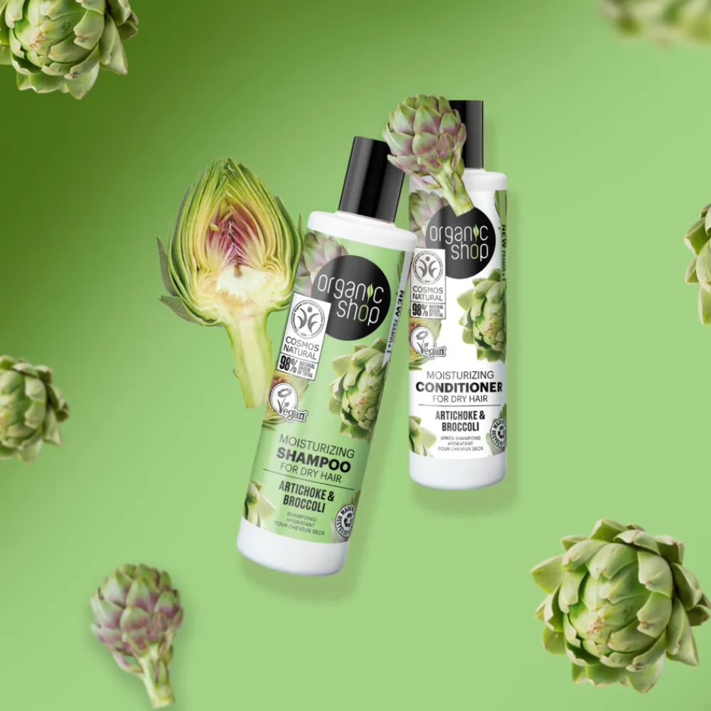 Shampoo<Organic Shop 6x Shampoo Artichoke and Broccoli 280 ml