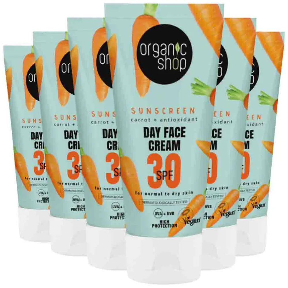 Online 6x Zonnebrandcréme Gezicht SPF 30 Normale huid 50 ml Zonbescherming