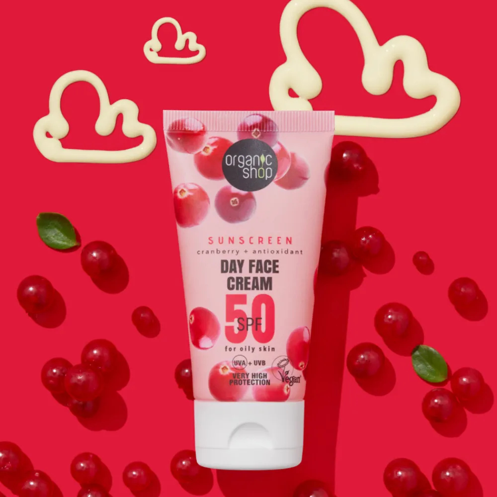 Zonbescherming<Organic Shop 6x Zonnebrandcréme Gezicht SPF 50 Vette huid 50 ml