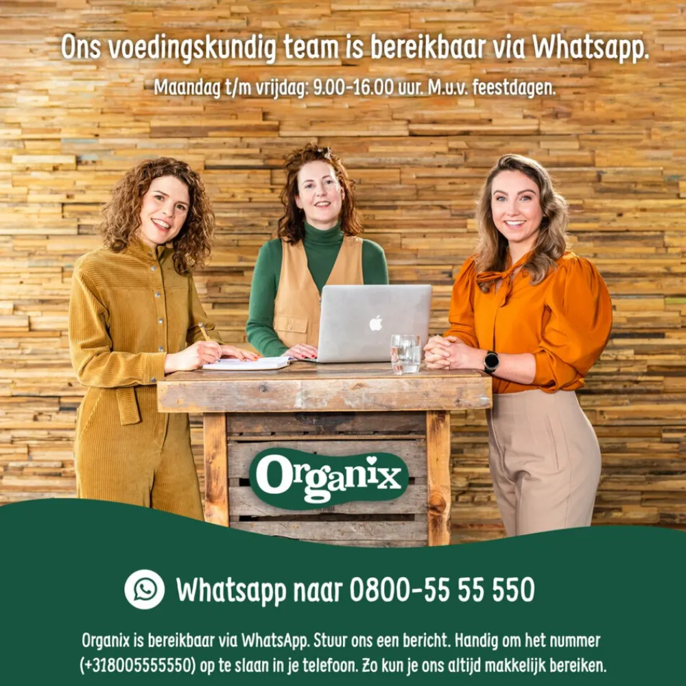 Baby & Peutervoeding<Organix 6x Knijpfruit 12+m Appel, Perzik & Mango 100 gr