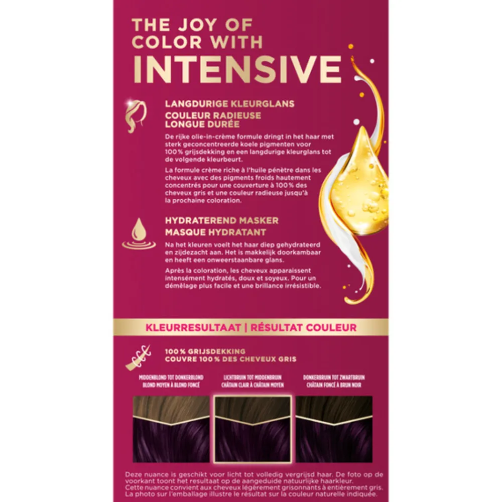 Online 3x Intensive Creme Haarkleuring 4-99 Aubergine Haarkleuring