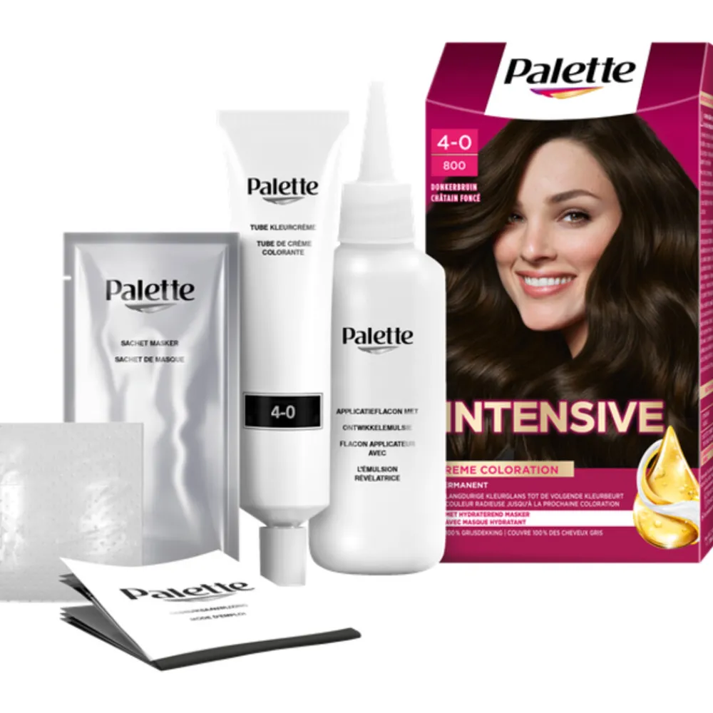 Haarkleuring<Palette 3x Intensive Oil-Care Color Haarkleuring 800 Donkerbruin