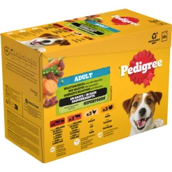 4x Adult Selection Maaltijdzakjes Multipack 12 x 100 gr^Pedigree Best